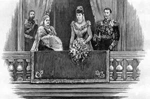 Images Dated 25th February 2011: Royal wedding 1893 - the balcony at Buckingham Palace
