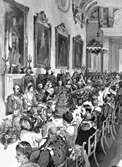 Images Dated 17th February 2011: Royal wedding 1893 - breakfast at Buckingham Palace