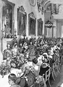 Images Dated 17th February 2011: Royal wedding 1893 - breakfast at Buckingham Palace