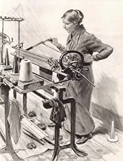 Images Dated 8th February 2011: Royal Wedding 1919 -- Blind Trousseau Worker