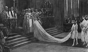 Bowes Gallery: Royal wedding, 1923 - ceremony in the Abbey