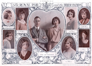 Brides Maids Gallery: Royal Wedding 1923 - Royal pair and bridesmaids