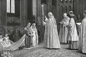 Royal Wedding Prince George Collection: Royal Wedding 1934 - pronouncing the benediction