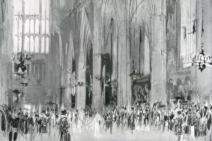 Royal Wedding Prince George Collection: Royal Wedding 1934 - the scene in Westminster Abbey
