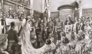 Images Dated 17th January 2011: Royal Wedding 1935 - in the Chapel at Buckingham Palace
