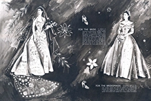 Royal Wedding Queen Elizabeth II Gallery: Royal Wedding 1947 - bride and bridesmaid dresses