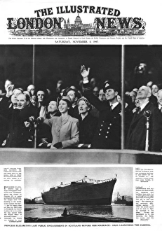 Royal Wedding Queen Elizabeth II Gallery: Royal Wedding 1947 - at Clydebank before wedding
