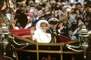 Images Dated 1st February 2011: Royal Wedding 1986 - just married