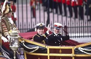 Images Dated 1st February 2011: Royal Wedding 1986 - Prince Andrew and Prince Edward