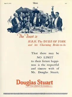 Royal wedding - Douglas Stuart advertisement