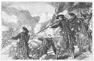 Uprising Prints: Royalists attack Jacobites at Glen Shiel, Scotland