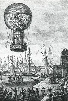 de Roziers Combination balloon over seaport