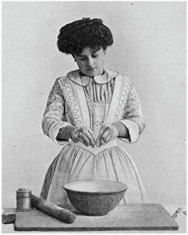 Baking Collection: Rub lightly together with the finger tips, let the air into it. Date: 1907