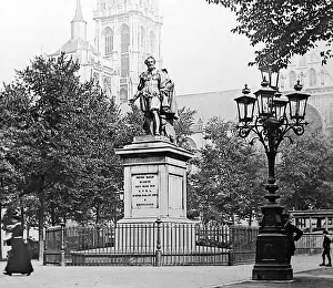 Rubens Prints: Rubens Statue, Antwerp, Belgium, Victorian period