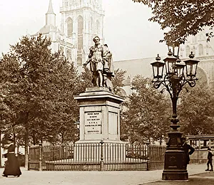 Rubens Prints: Rubens Statue, Antwerp, Belgium, Victorian period