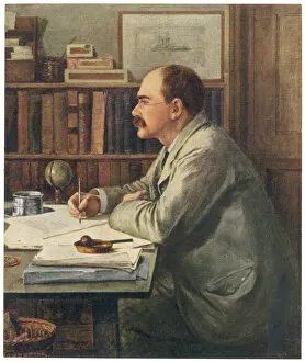 1897 Collection: Rudyard Kipling at Desk