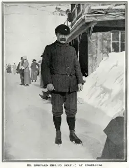 Rudyard Prints: Rudyard Kipling skating at Engelberg