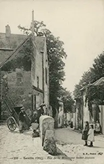 Rue de la Montagne Saint-Aignan, Senlis, a commune in the northern French department of