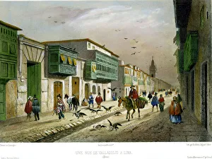Vaillant Prints: Rue De Valladolid, Lima, Peru