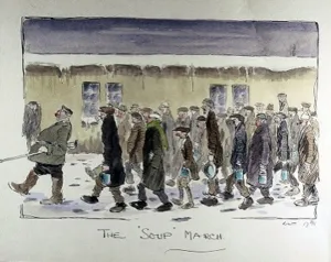 Internment Prints: Ruhleben Internment Camp, 1914-17 The Soup March