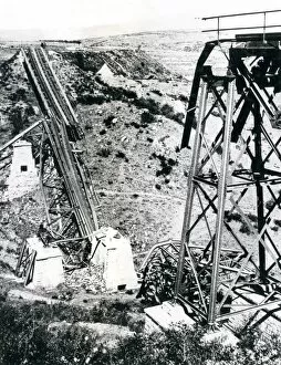 Images Dated 24th November 2011: Ruined bridge on Monastir railway, WW1