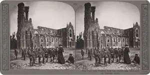 Realistic Prints: Ruined church near Western Front, WW1