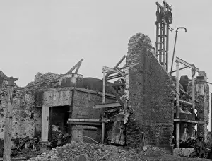 Ruined factory at Serre, Western Front, WW1