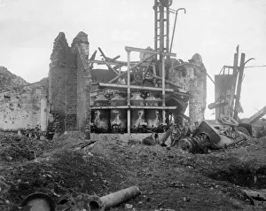 Ruined factory at Serre, Western Front, WW1