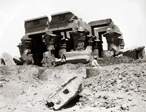Ruined temple at Kom-Ombo, Egypt, circa 1880s
