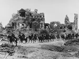 Ruins of the Basilica of Notre Dame de Brebieres in 1918