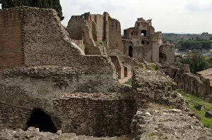 Images Dated 3rd April 2009: Ruins of some buildings on the Palatine Hill. Rome. Italy