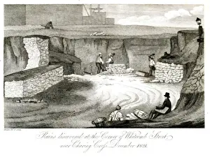Ruins discovered, Whitcomb Street, London