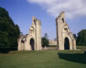 Glastonbury Prints: Ruins of Glastonbury Abbey, Glastonbury, Somerset