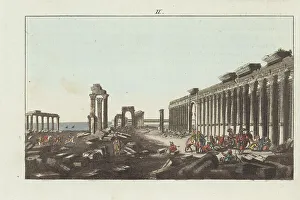 Palmyra Prints: Ruins of the Great Colonnade at Palmyra, Syria