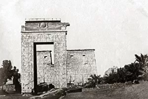 Ruins on the island of philae, Egypt, circa 1880s