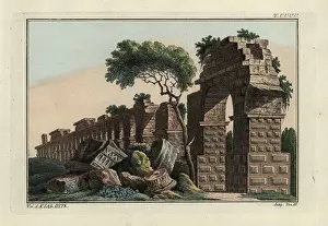 Robertvonspalart Prints: Ruins of a Roman aquaduct