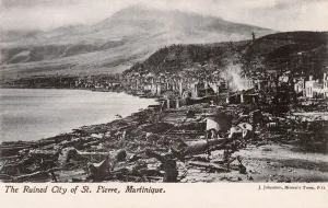 Coastline Prints: Ruins of Saint-Pierre, Martinique - Eruption of Mount Pelee