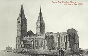 Ruins of St Marys Church, Reculver, Herne Bay, Kent
