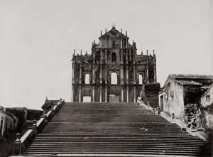 Ruins of St. Pauls Cathedral, Macau, c. 1880 s