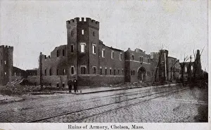Armoury Prints: Ruins of the State Armory, Chelsea, Massachusetts, USA