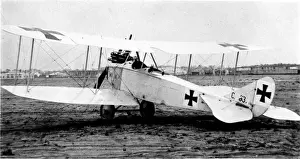 Biplanes Prints: Rumpler CI two-seat reconnaissance German biplane