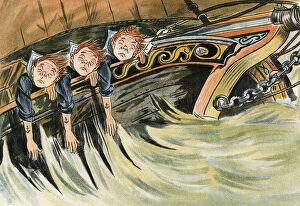 Anchor Collection: Three runaway schoolboys are very seasick