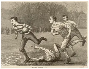 Chased Prints: Running W / Rugby Ball