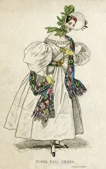 Belted Prints: Rural ball dress 1832