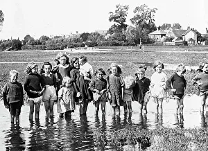 Idyll Prints: Rural children playing Victorian period