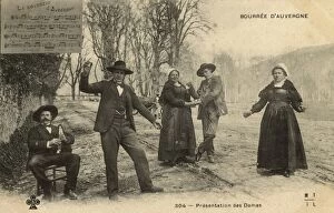 Images Dated 12th April 2012: Rural folk doing the Bourr饠D Auvergne dance
