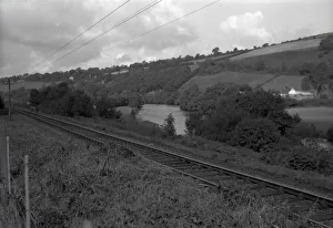 Rural Landscape with Railway Line - North Wales