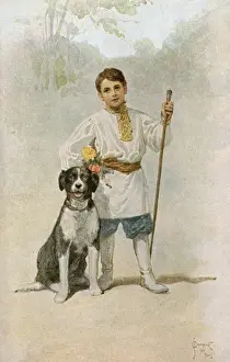 Serge Prints: Rural Shepherd Boy - Salomko