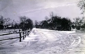 Stamford Prints: Rural Snow Scene, Stamford, Lincolnshire