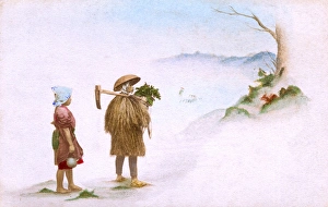 Rural Types, Japan - Traditional costume - Mino raincoat Rural Types, Japan - Traditional costume - Mino raincoat